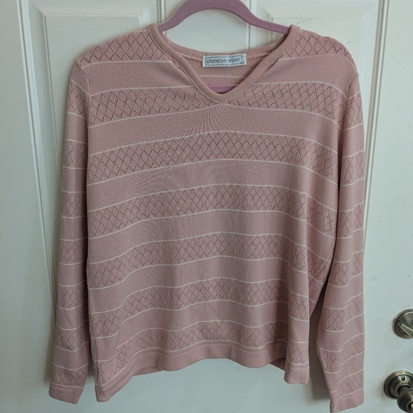 Vintage Givenchy Sport Pink V-Neck Swester - Picture 1 of 3